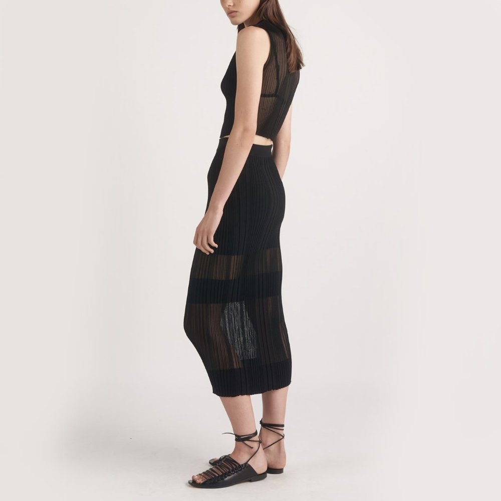 Dion Lee opacity pleat stretch midi pencil skirt - Picture 6 of 9